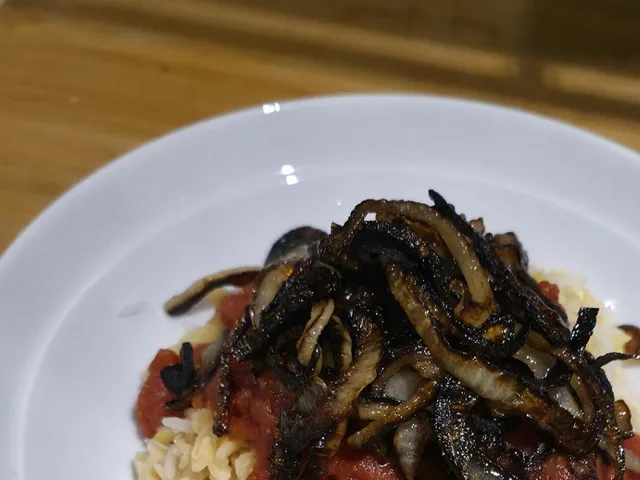 Egyptian Koshari Bowl, as cooked at home