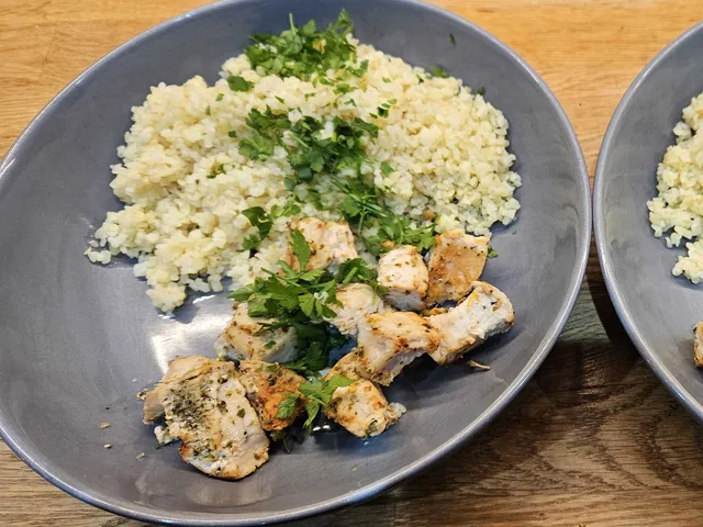 Cypriot Lemon Chicken with Bulgur, as cooked at home
