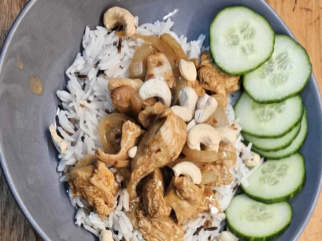 Nasi Lemak with Sambal Chicken, as cooked at home