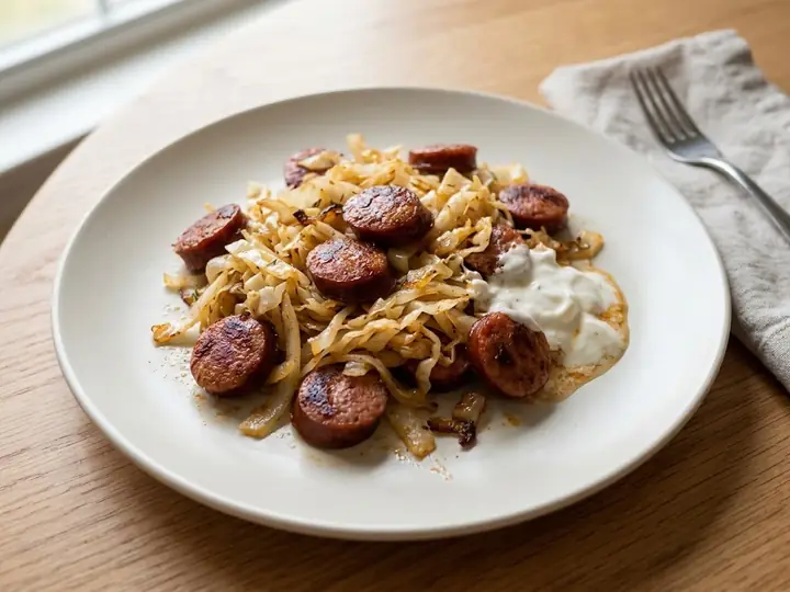 Hungarian Cabbage & Sausage Skillet