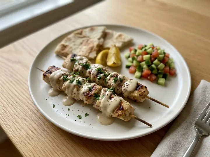 Israeli Chicken Skewers with Tahini