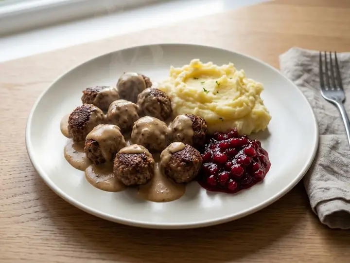 Swedish-Style Meatballs with Lingonberry