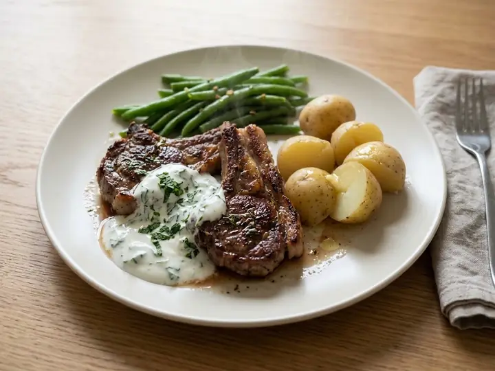 Lamb Chops with Minted Yoghurt