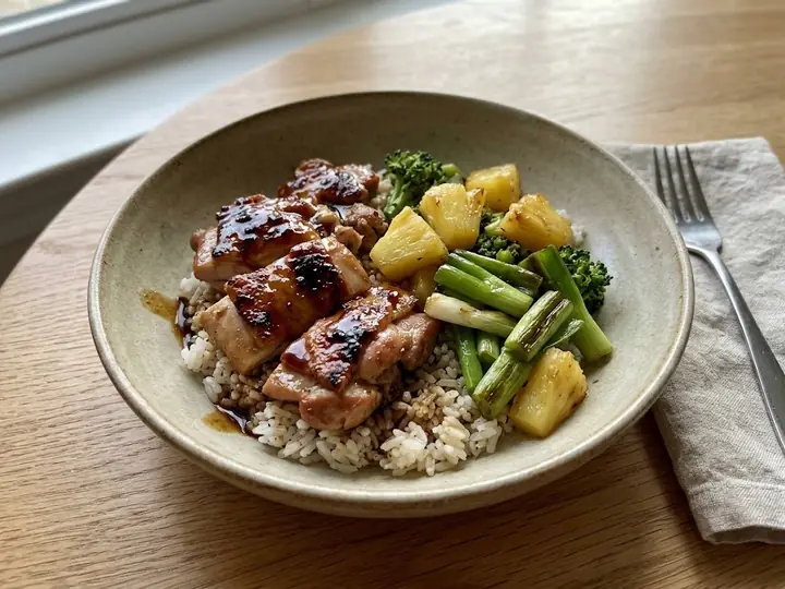 Hawaiian Teriyaki Chicken Rice Bowl