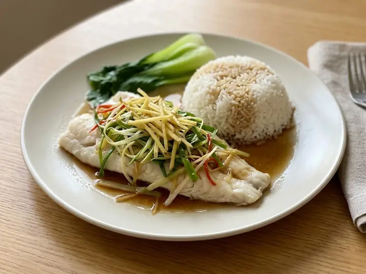 Chinese Steamed Fish with Ginger