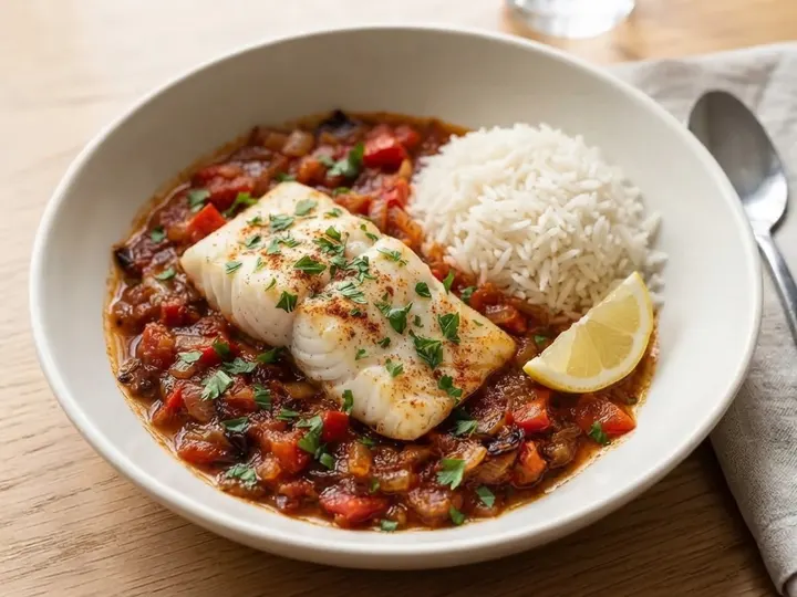 Portuguese Baked Fish with Peppers