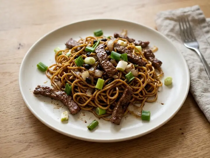 Beef & Black Bean Noodles