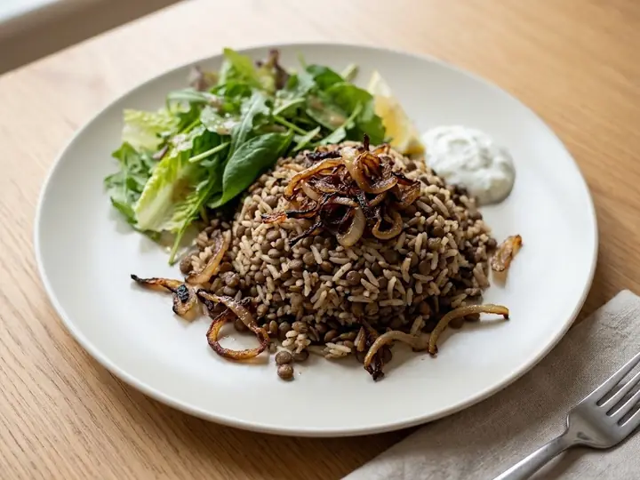 Mujadara (Lebanese Lentils & Rice)