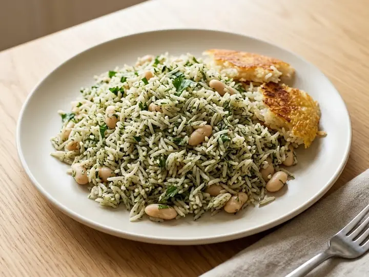 Persian-Style Herb & Bean Rice