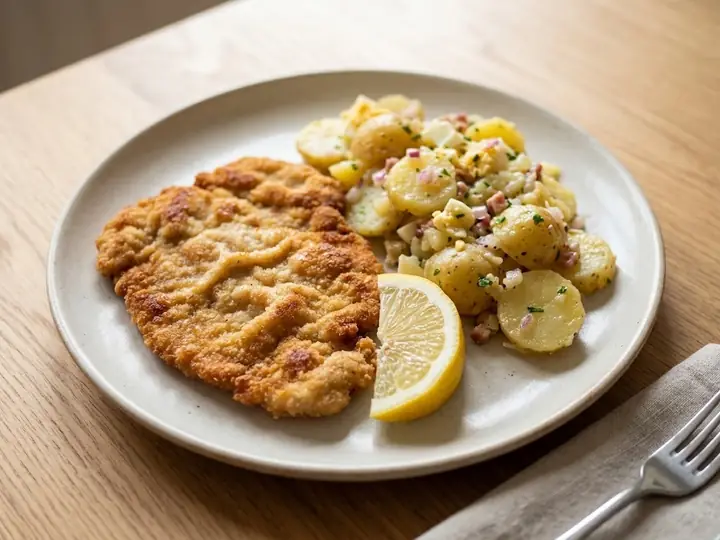 German-Style Pork Schnitzel with Potato Salad