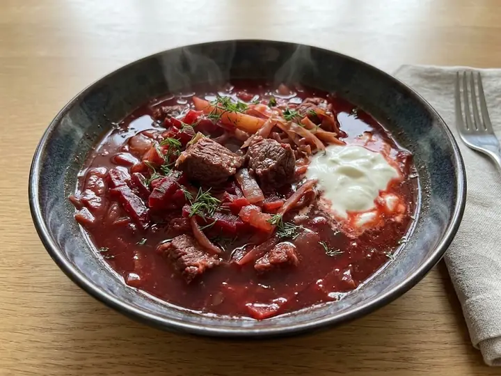 Ukrainian-Style Beetroot & Beef Stew