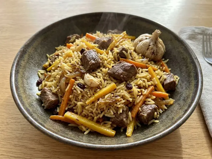 Uzbek-Style Beef Plov Rice
