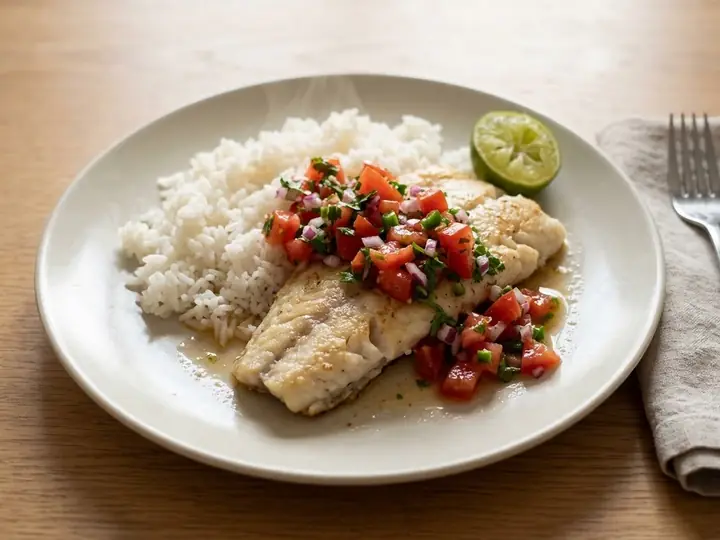 Chilean-Style Fish with Tomato Salsa