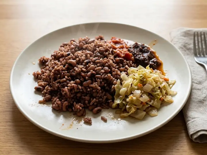 Ghanaian Rice and Black-Eyed Beans