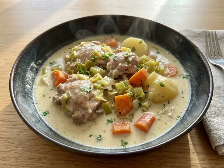Belgian-Style Chicken Waterzooi-Inspired Stew