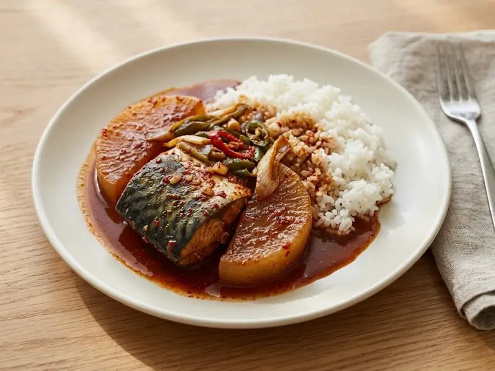 Korean Braised Mackerel (Godeungeo Jorim)