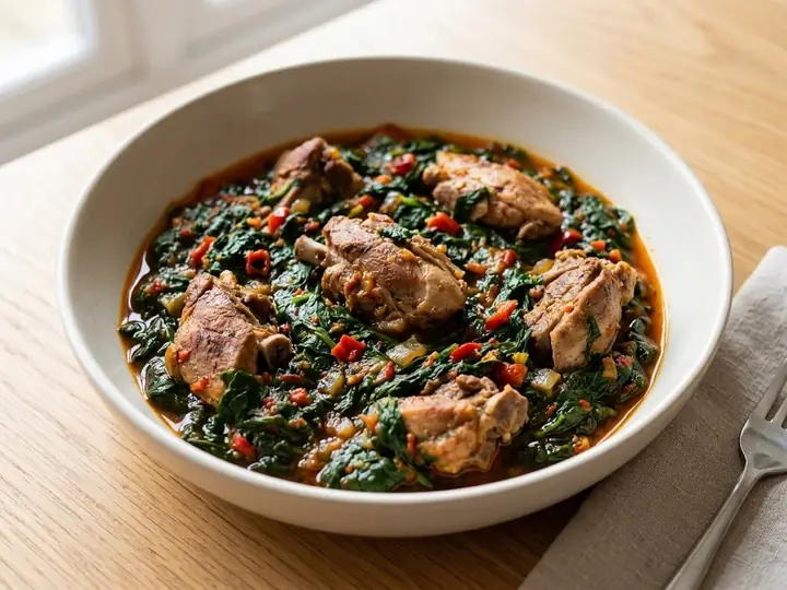 Efo Riro (Nigerian Spinach & Turkey Stew)