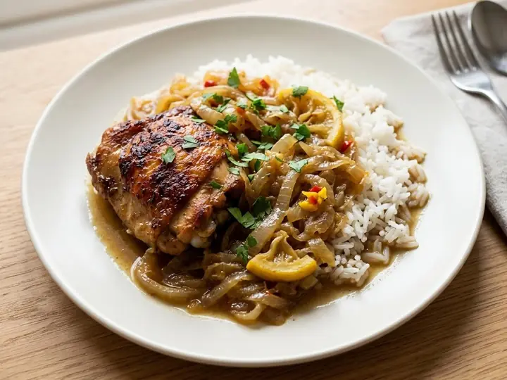 Senegalese-Style Chicken Yassa with Onions and Lemon