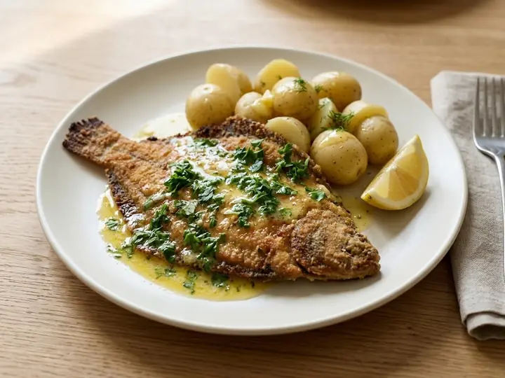 Danish-Style Pan-Fried Plaice with Parsley Butter
