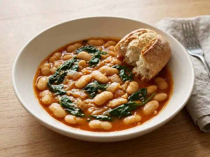 Spanish White Bean & Spinach Stew (Potaje)