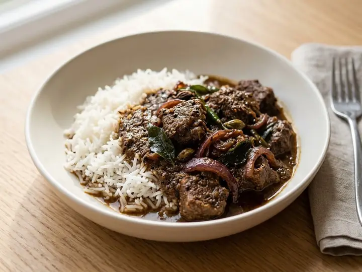 Sri Lankan-Style Black Pepper Beef Curry