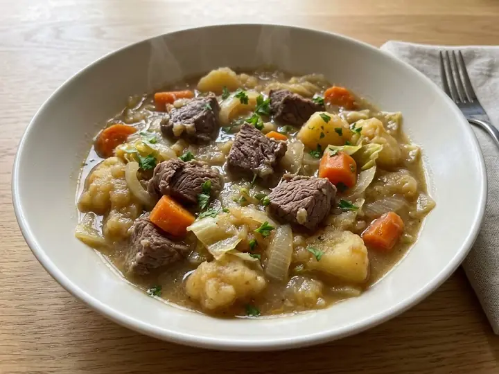 Norwegian-Style Lapskaus (Beef and Cabbage Stew)