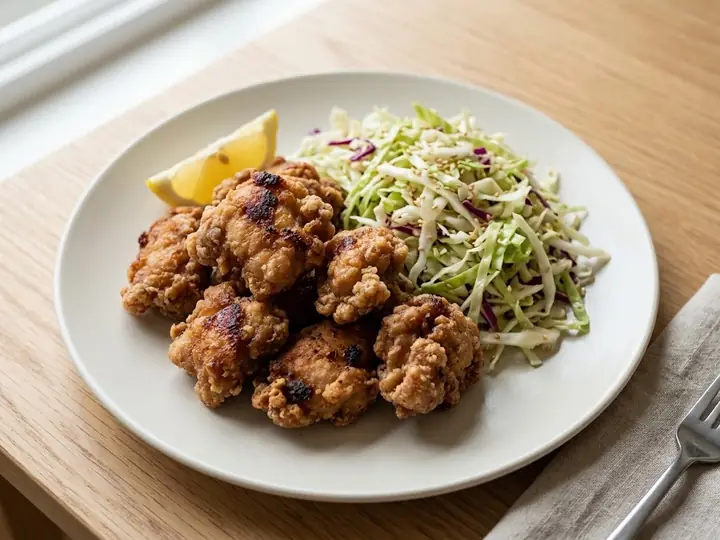 Chicken Karaage with Sesame Slaw