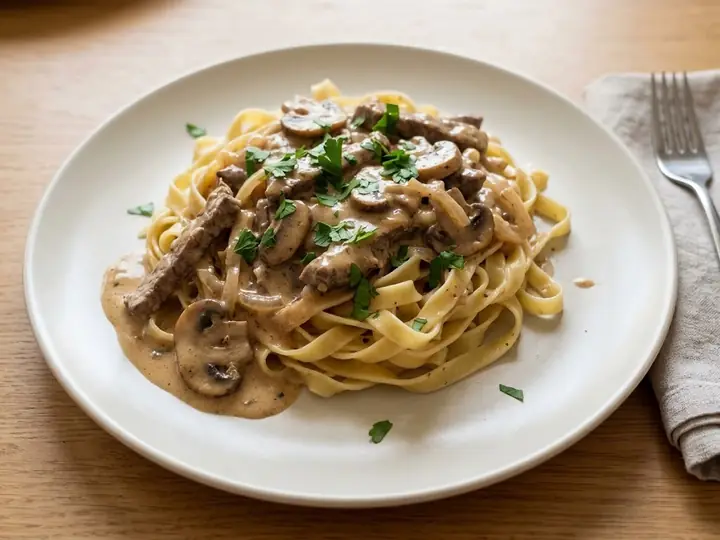 Russian-Style Beef Stroganoff