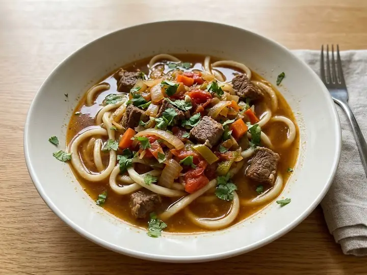 Lagman Noodle Soup with Beef