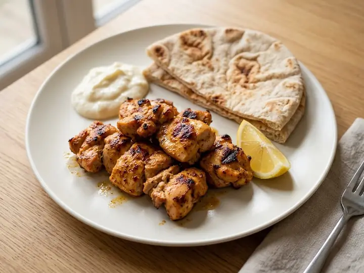 Lebanese-Style Chicken Shish Taouk with Garlic Sauce