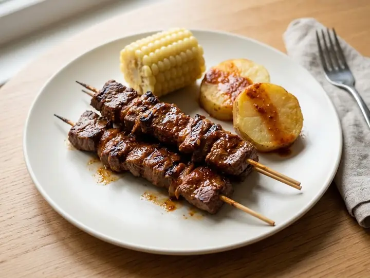 Beef Anticuchos with Aji Panca