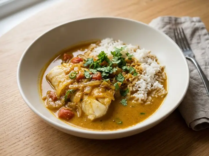 Kenyan-Style Coastal Coconut Fish Curry (Swahili-Style)
