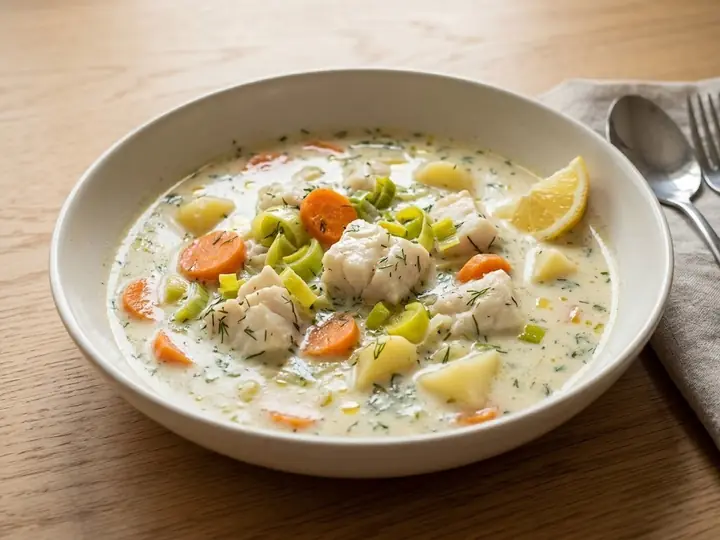 Fiskesuppe (Norwegian Creamy Fish Soup)