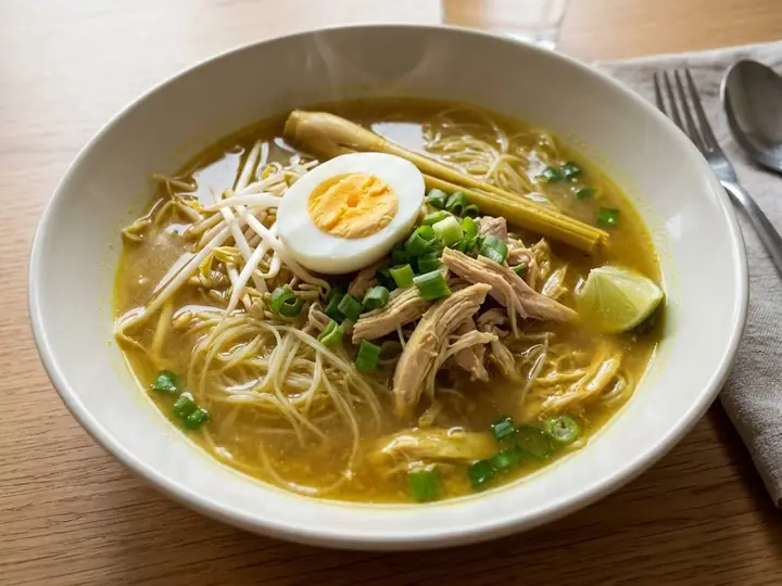 Soto Ayam (Turmeric Chicken Noodle Soup)