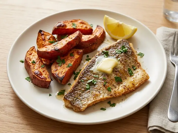 Pan-Fried Snapper with Kumara Wedges