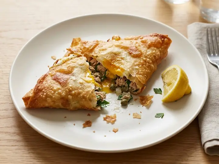 Brik with Tuna and Egg