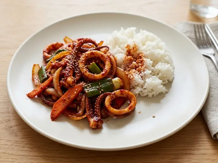 Korean-Style Spicy Squid Stir-Fry (Ojingeo Bokkeum)