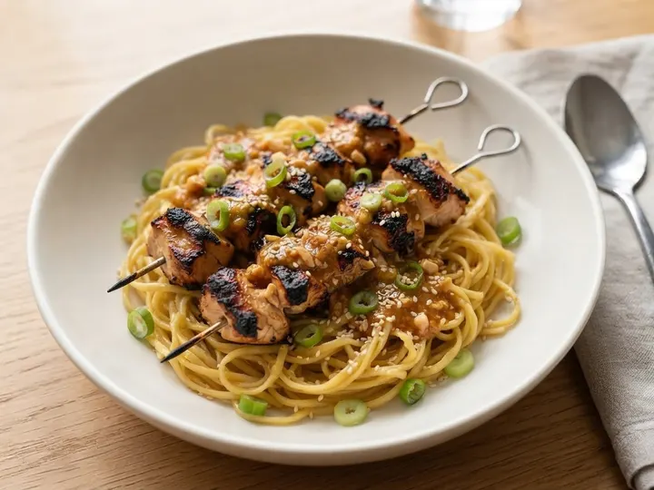 Satay Chicken with Noodles