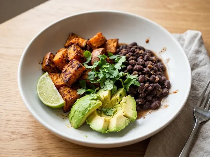 Spiced Sweet Potato & Black Bean Bowl