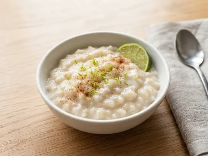Coconut and Lime Rice Pudding