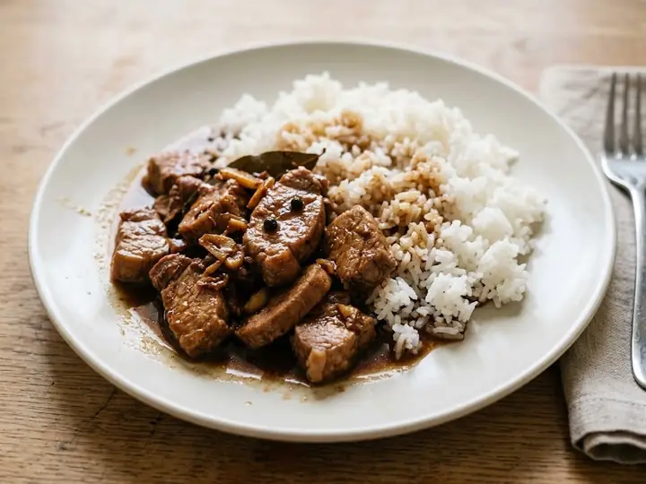 Filipino Pork Adobo with Rice