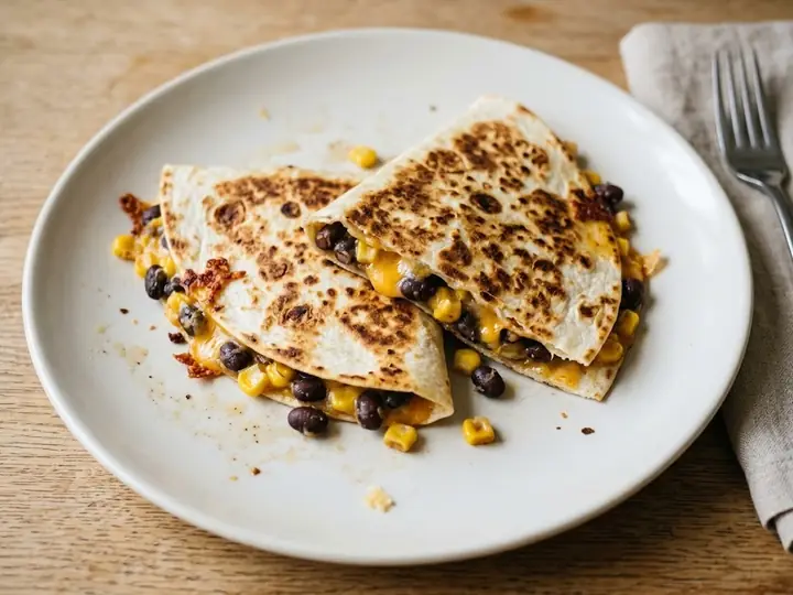 Black Bean & Sweetcorn Quesadillas