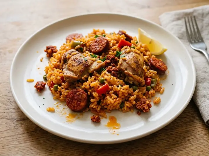 Spanish-Style Chicken and Chorizo Rice